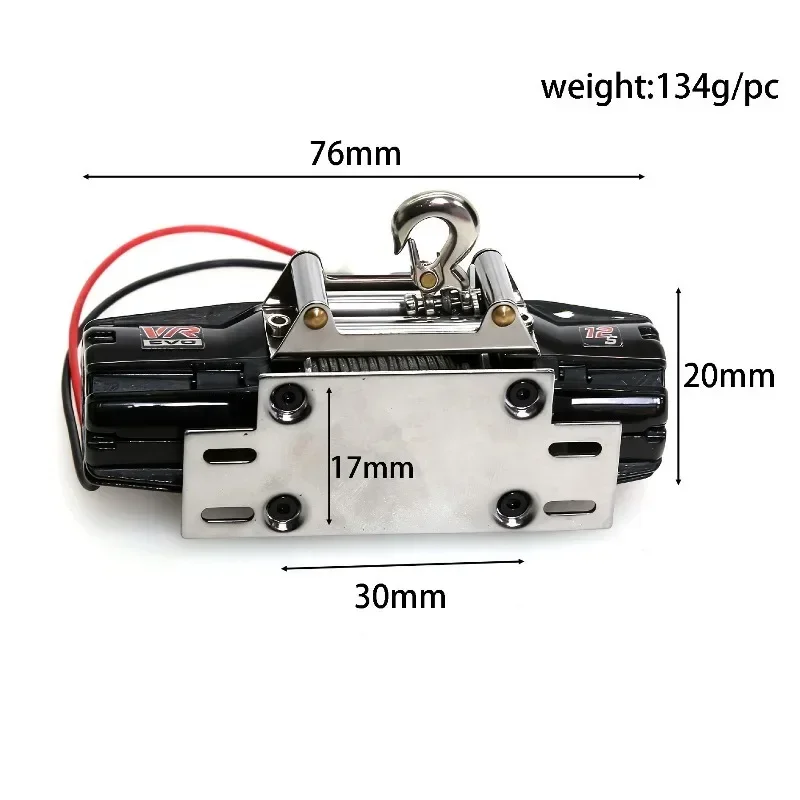 

Simulation Metal Automatic Winch For 1/10 1/8 1/7 RC Crawler Car MJX H8H Trxs TRX4 Axial SCX10 II III MST Redcat Accessories