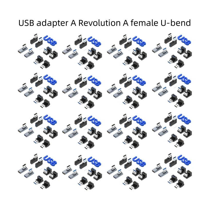 1pcs USB Adapter A Revolution A Female U-shaped Elbow Forward And Reverse Direction Notebook Computer USB3.0 Male-to-female