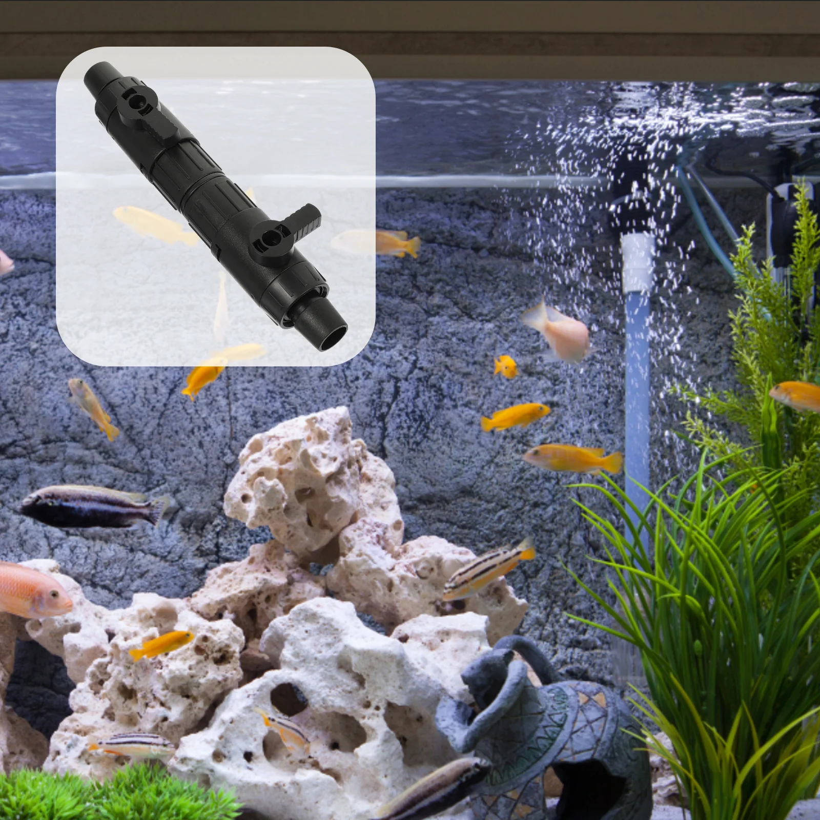 

Fish Tank Filter Hose Valves Sturdy ABS Plastic Water Flow Splitter Switch Aquarium Supply Wave Maker for Aquarium