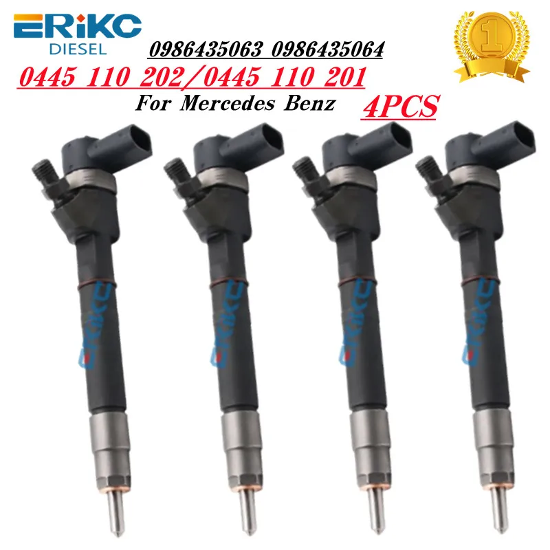 0445110202 Diesel Fuel Injector Nozzle 0 445 110 202 0445110201 OEM 0986435063 0986435064 6130700887 For Mercedes Benz