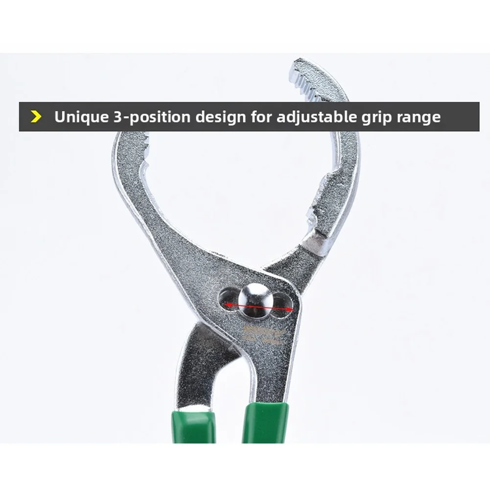For Oil Change Hook Wrench Adjustable Jaw Wrench Dual Grip Oil Filter Wrench Dual Grip Design Heat-treated Steel