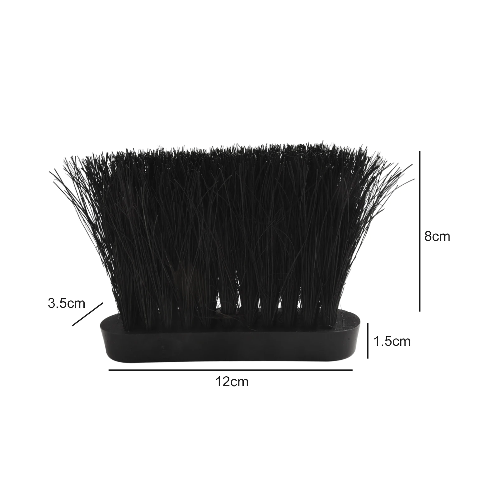 2pcs Black Replacement Companion Oblong Brush Head Fireplace Fire Hearth Fireside Refill With Plastic Handle Stoves Accessories