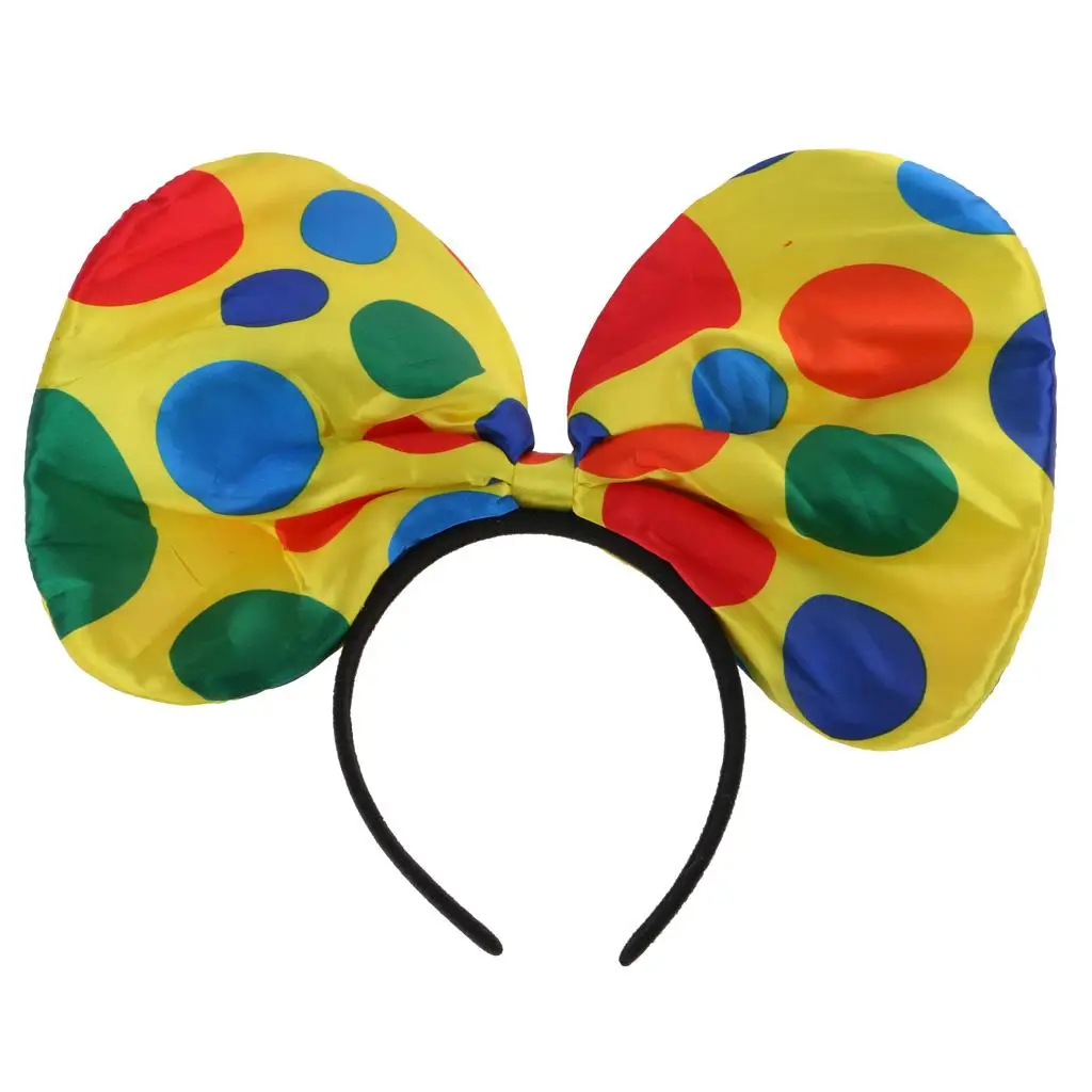 Clown-Narrester-Kostüm-Set mit gepunktetem Rock, Stirnband und Krawatte für Halloween, Neujahrsparty und Tanzaufführungen