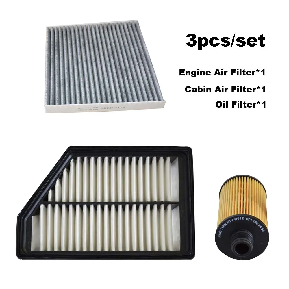 3pcs Filter Set For SSANGYONG KORANDO C200 2.0T-Diesel  Car Engine Cabin A/C Air Oil Filter Accessories 2314034100 6711803009