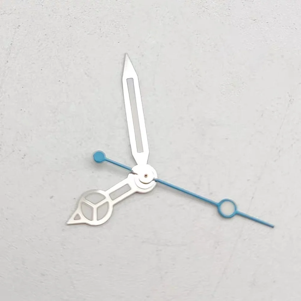 Accessoires de montre aiguilles de montre avec lumineux bleu adapté au mouvement NH35/NH36 aiguilles de pièces de réparation de montre à 3 broches