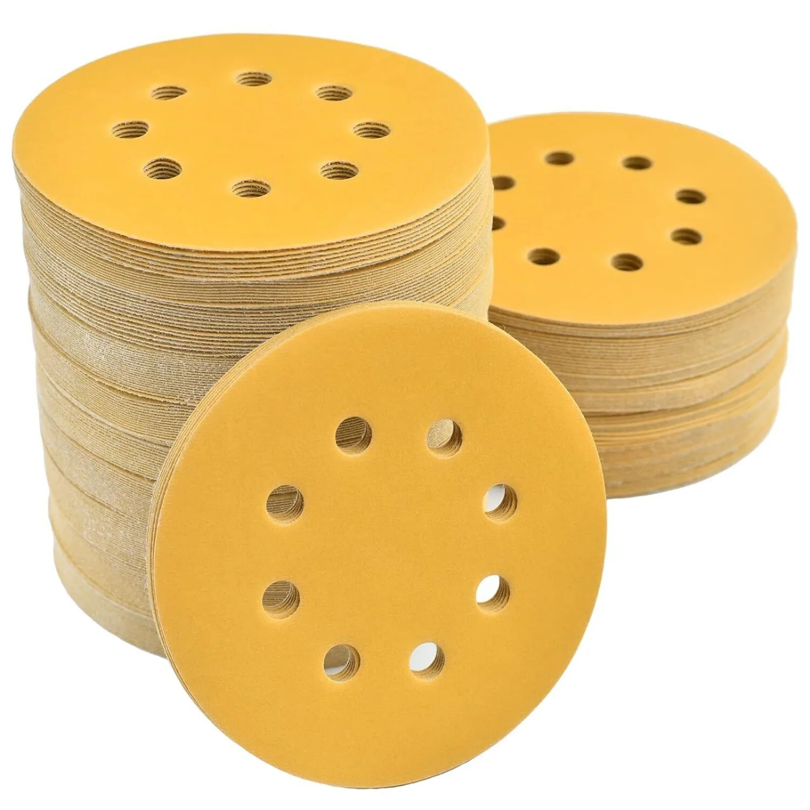 

US 100-PACK 5 inch Sanding Discs 8-Hole Hook Loop for Orbital Sander Paper