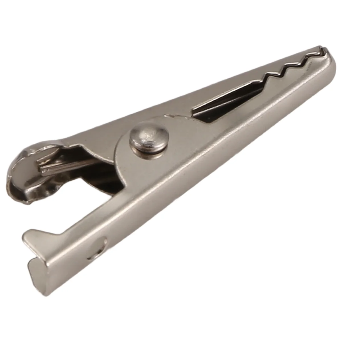 FLLF 100 шт. 1,06 дюйма/27 мм мини-металлические зажимы типа «крокодил», зажимы типа «крокодил» серебряного тона, никелированные пружинные зажимы для испытательной линии.