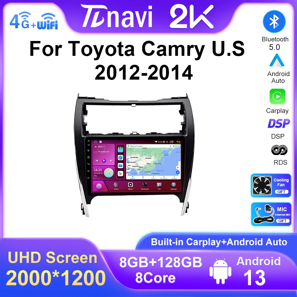 

For Toyota Camry U.S USA 2014 2013 2012 Android Car Radio Multimedia GPS RDS Navigation WIFI Stereo Player Carplay Head Unit