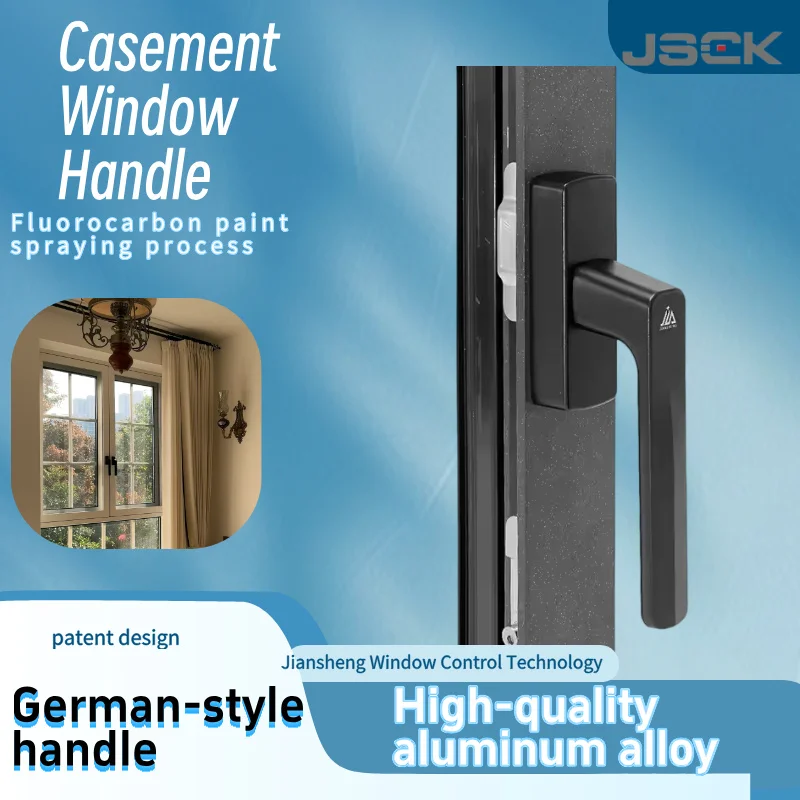 

3D Mechanical Sound Window Handle - Aluminum Alloy Forked Lever Design for Doors/Balcony, Ergonomic & Durable