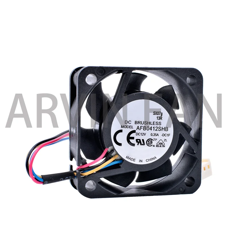 AFB0412SHB-ventilador de refrigeración de volumen de aire, 4cm, 4015, 40x40x15mm, DC 12V, 0.35A, rodamiento de bolas doble, 4 cables, 4 pines, PWM, Original, nuevo