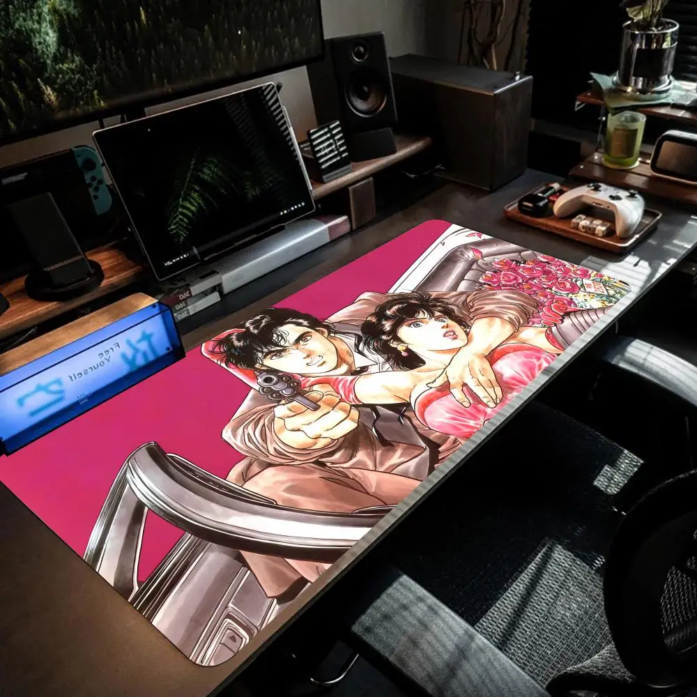 C-City Hunter Mouse Pad Keyboard Mouse stitch Mouse pad,Gaming Accessories,Long Desk Mats,PC Parts XXL90x40cm