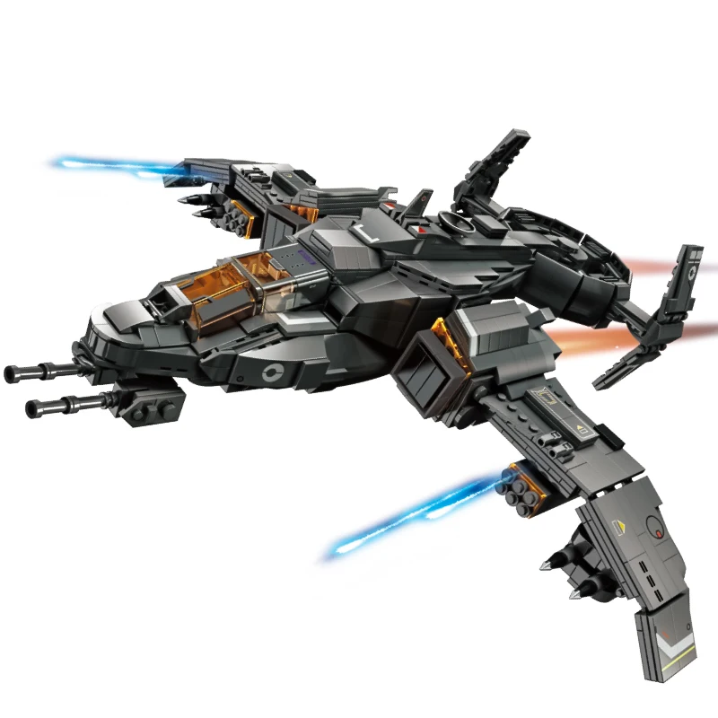 2024 New Star Fighter Phantom Aircraft Assembly Building Blocks Boys Benefit Intelligence Space Battle Star Destroyer