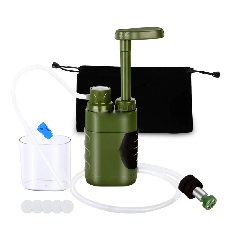 

Ridge lightweight emergency survival drinking portable hand outdoor purifier camping water filter hand pump for hiking