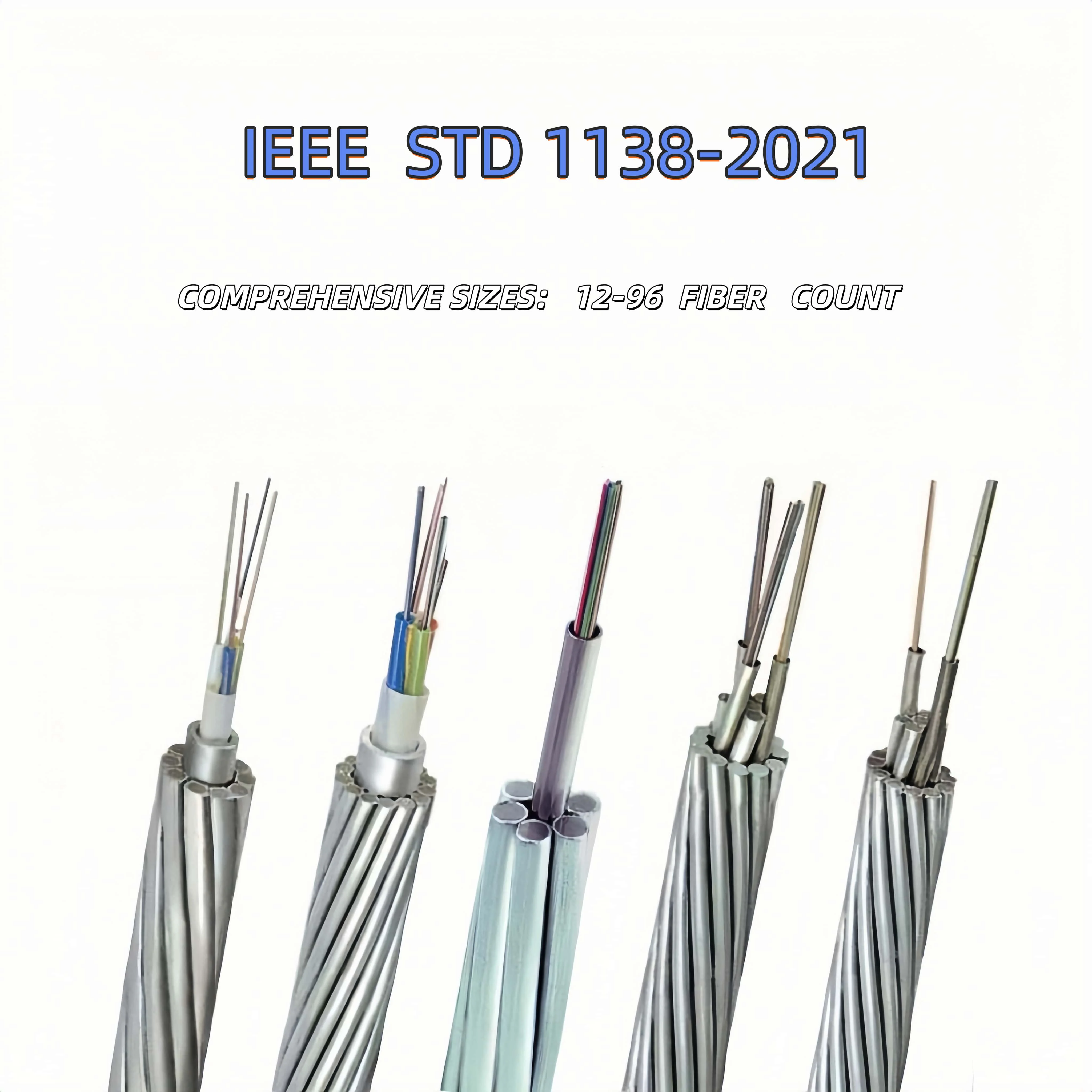 Wolf OPGW-24B1 24-Core Aluminum-Clad Steel Wire 35kV Rated High Voltage Aerial Fiber Optic Cable 90mm - view 3