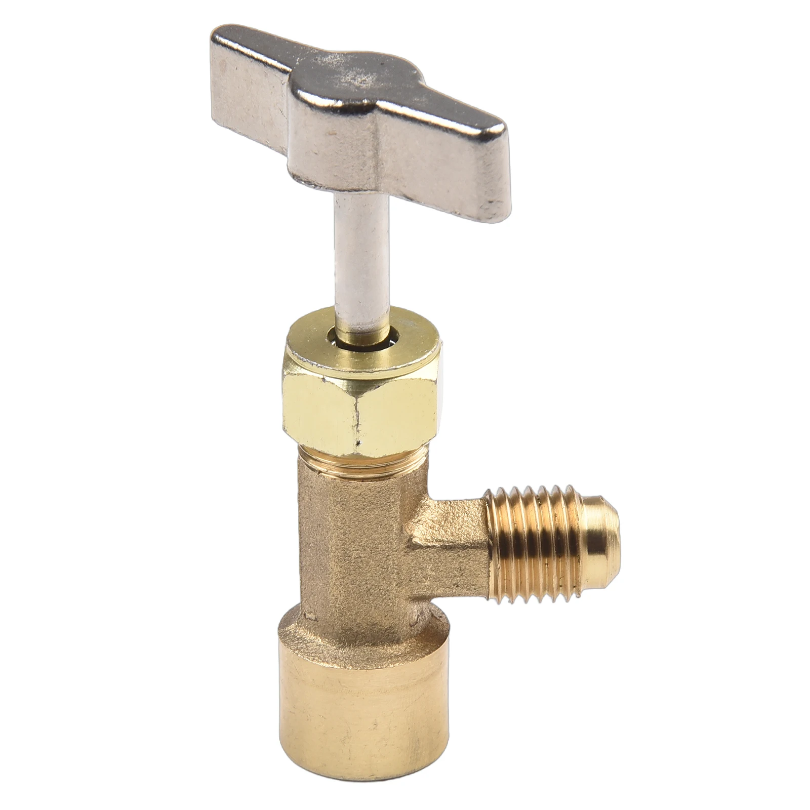 مع محول لكمة يدوي مع محول خزان R134a A/C يمكن الاستفصال تركيبات الفولاذ المقاوم للصدأ صمام التحكم R134A يمكن الاستفصال #5