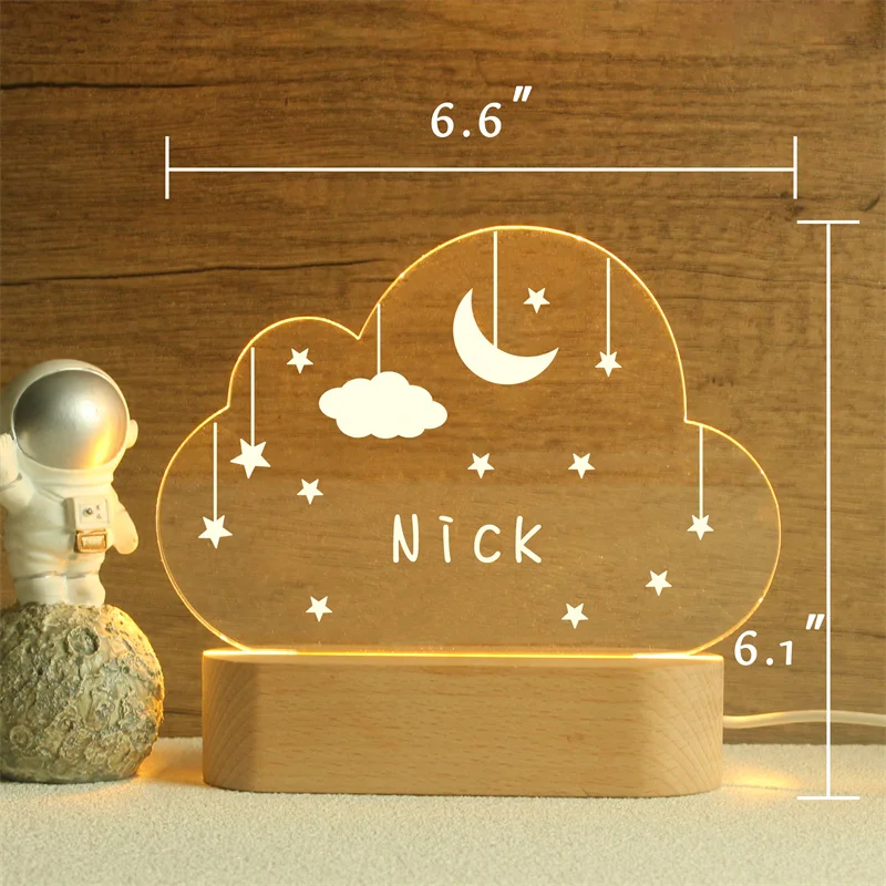 Custom Name Night Light,Personalized Gift for Baby,Baby Night Light,Baby Gift,Personalized Gift for Kids,Kids Room Decor