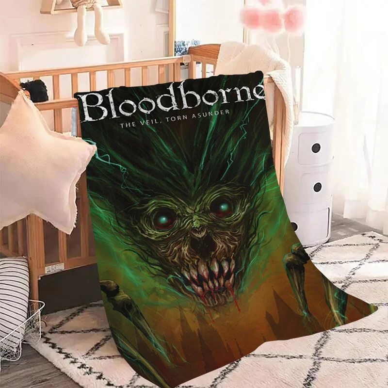 

Bloodborne Classic Game Throw Summer Blankets for Decorative Sofa Custom Blanket Fluffy Microfiber Bedding Knee Bed Double Soft