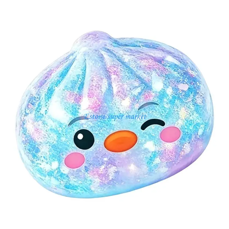 

090B Mini Fake Dumpling Squeeze Toy Stress Relief Ball TPR Sensory Toy