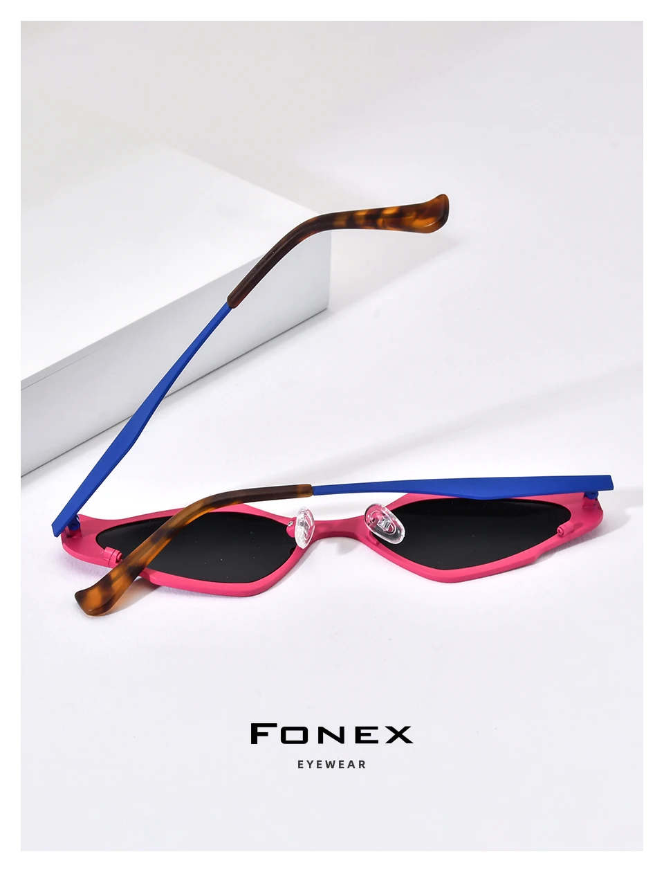 FONEX Titan-Sonnenbrille für Damen, neu im trendigen Markendesign, polarisierte Cateye-Sonnenbrille, hochwertige japanische Cat-Eye-Sonnenbrille 85850 – Detail 20