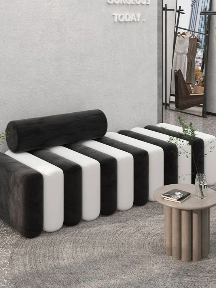 Creative Sofa Stool Light Luxury Shoe Stool Clothing Store Rest Long Bench Living Room Rectangular