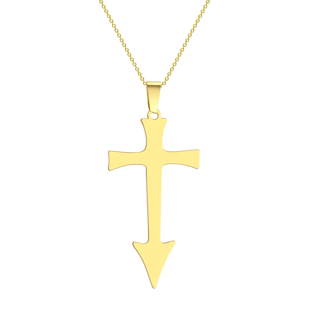 Cxwind Pretty Reckless Necklace Stainless Steel Pretty Reckless Cross Pendant Logo Tyler Molson Logo Symbol Necklace Wholesale