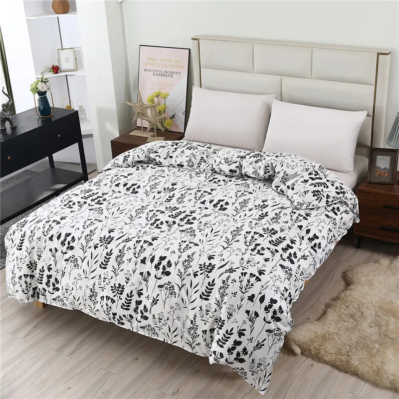 1 Piece Of Pure Natural High-Density Cotton Reactive Printing Fabric High-Quality Duvet Cover With Zipper Customizable Size