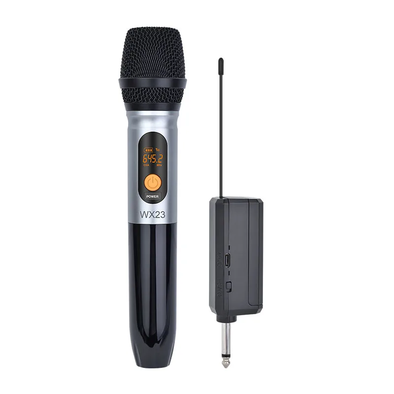 

WX23 2.4Ghz Handheld Microphone UHF 60 Frequency Switching Karaoke Singing Rechargeable Wired Wireless Microphone