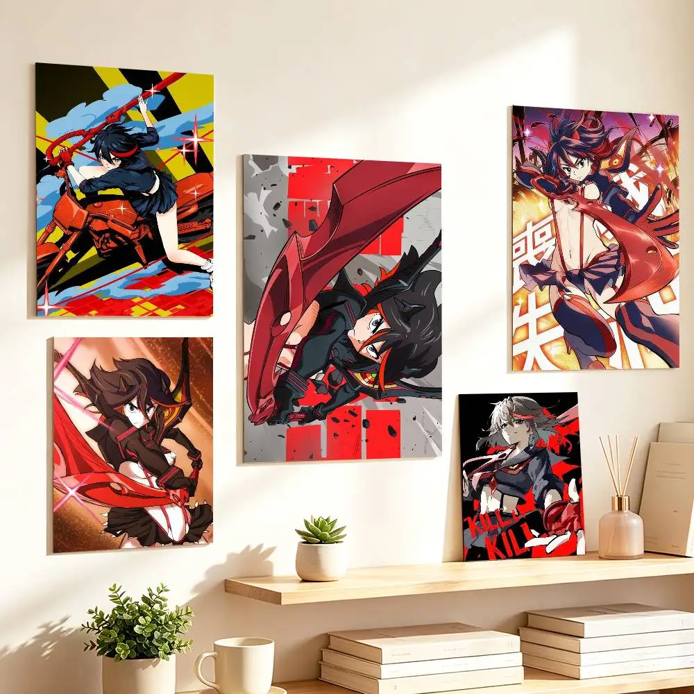 Kill la Kill Anime Poster HD Self Adhesive Waterproof Wall Art Ideal for Home Office Dorm Gift