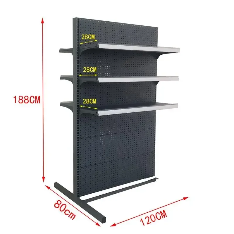 Double-sided refrigerator, shelf above supermarket shelf, convenience store, ice cream shelf, display rack