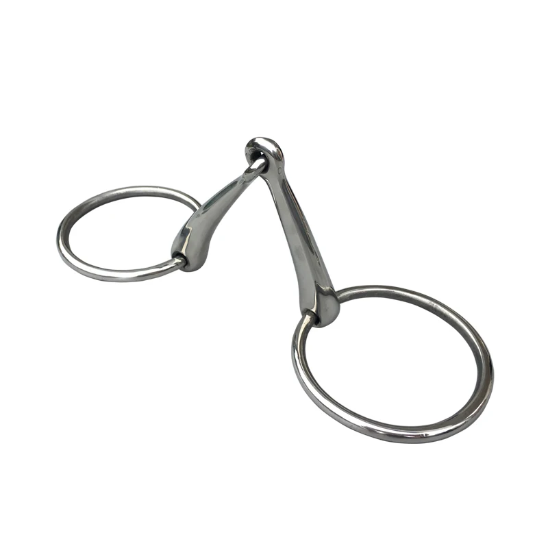 Stainless Steel Ring Snaffle Bit Horse Product Never Rust 14.5cm 12.5cm