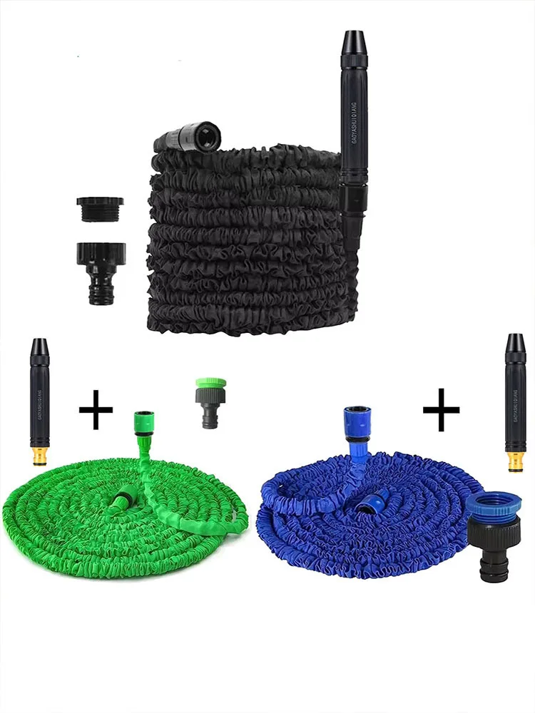 25FT-200FT Uitbreidbare Magische Slang Huis Tuin Watering Waterleidingen Hogedruk Wasstraat Schoonmaken Waterpistool Tuinieren Levert - afbeelding 2