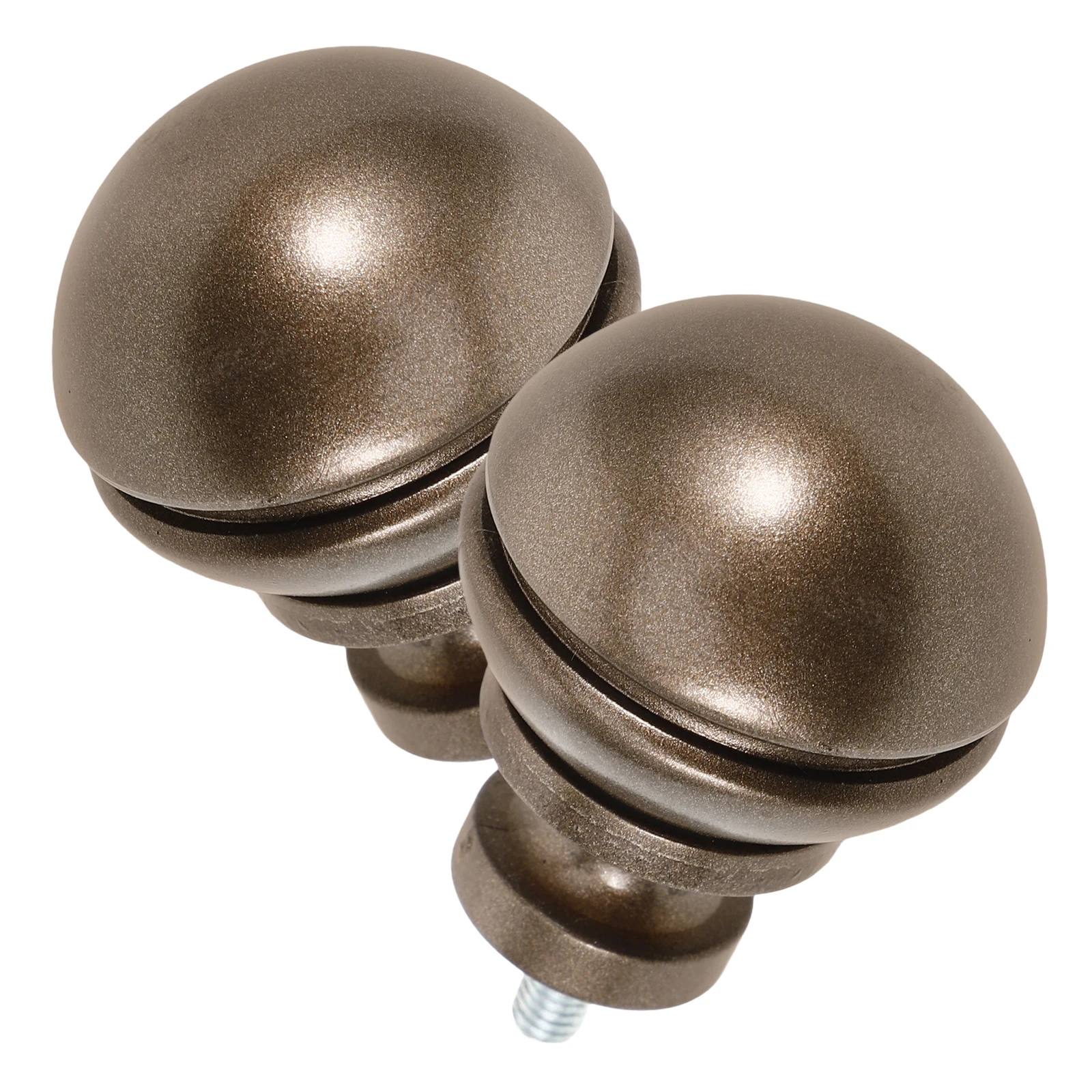 2 قطعة قضيب الستارة Finials ينتهي غطاء الزخرفية لنافذة قضبان الستائر الحديثة ثنى القطب نهاية التبعي #6