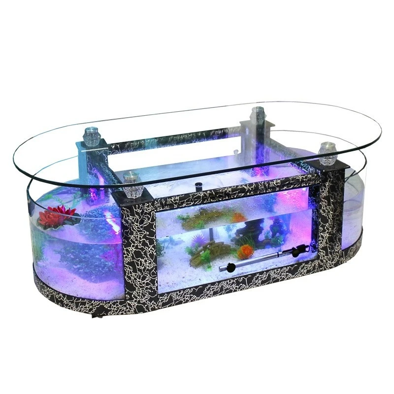 

Ecological fish tank aquarium, medium and large living room ultra-white glass tank