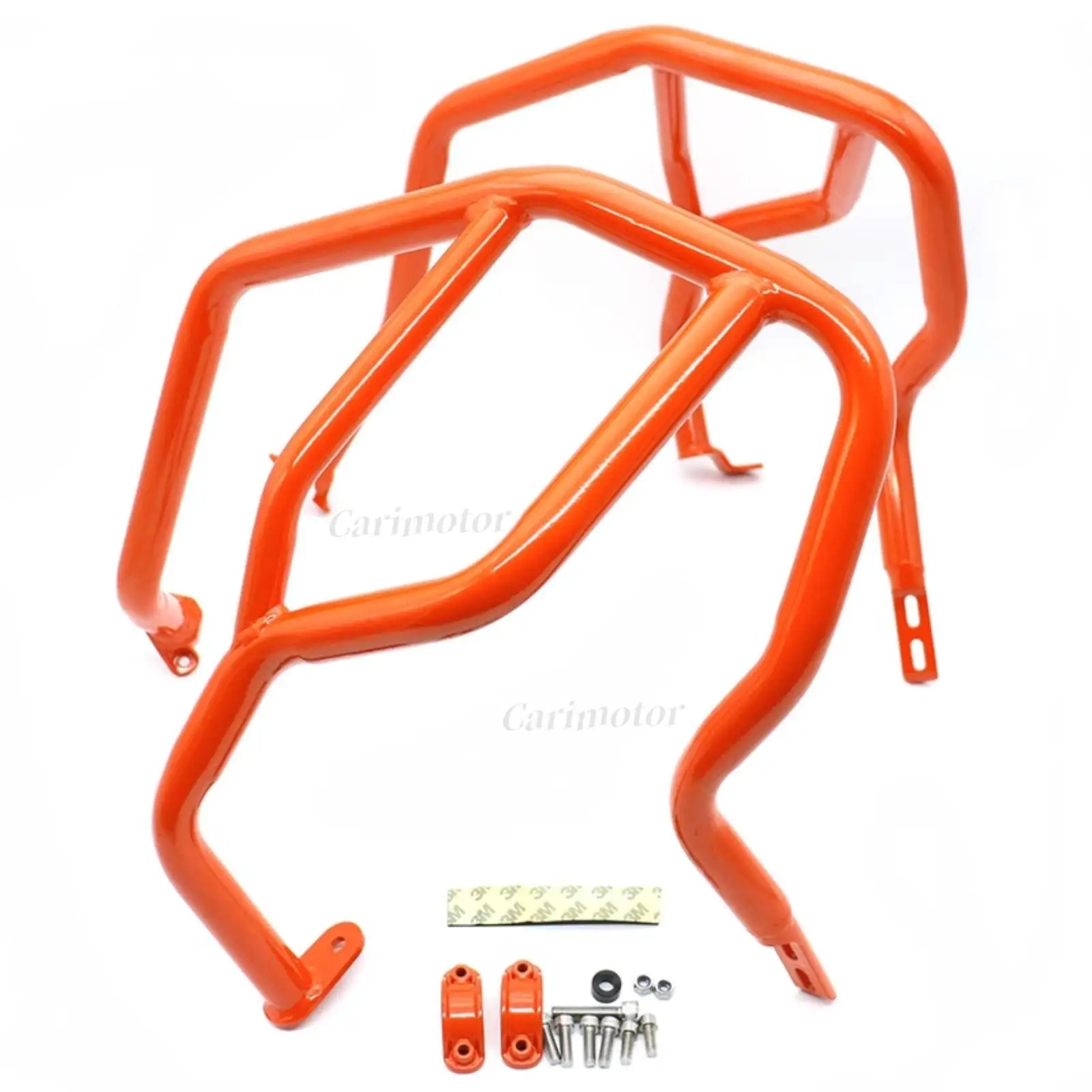 Lower Orange Crash Bar for KTM 1290 Super Adventure S / R 21-23 Engine Guard Black