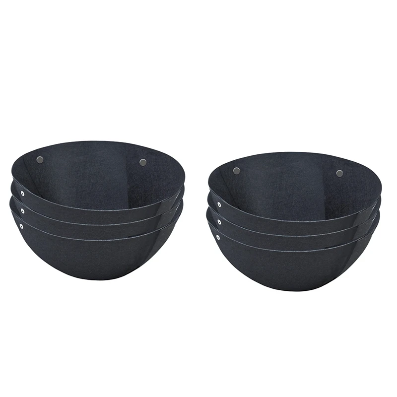 

14/16 Inch Hanging Flower Basket Liners Fabric Hanging Plant Liners Non-Woven Black Felt 6Piece