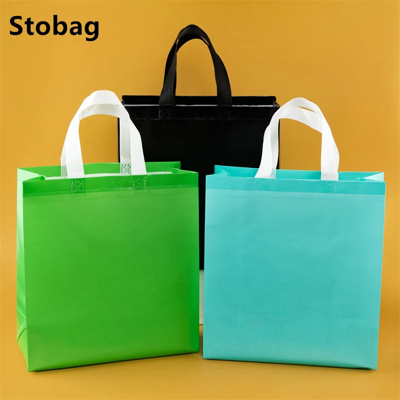 Stobag 12 Non-Woven Portable Storage Bags Children's Birthday Kitchen Clothes Toys Waterproof Supplies Exclusive Customization