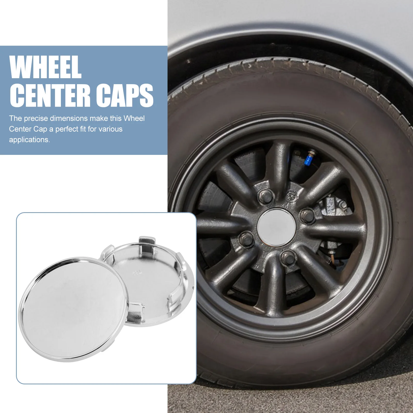 

2pcs Center Cap Auto Rim Tire Hubcaps Abs Durable Car Wheel Hub Covers Precise Fit Easy Install Diy Decoration Automotive Wheel