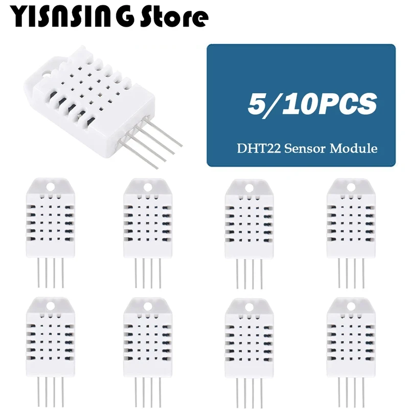 5/10PCS DHT22 digitales Temperatur- und Feuchtigkeitssensormodul AM2302