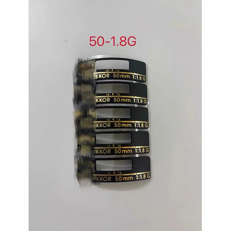 1pcs For Nikon 50-1.8G 50/1.8G Gold Lettered Labels Nameplates Logos Parts