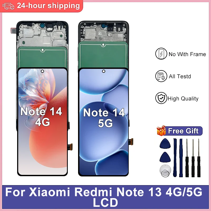 New TFT Display For Xiaomi Redmi Note 14 4G LCD Touch Screen Replacement Parts For Redmi Note 14 5G Display Digitizer Assembly