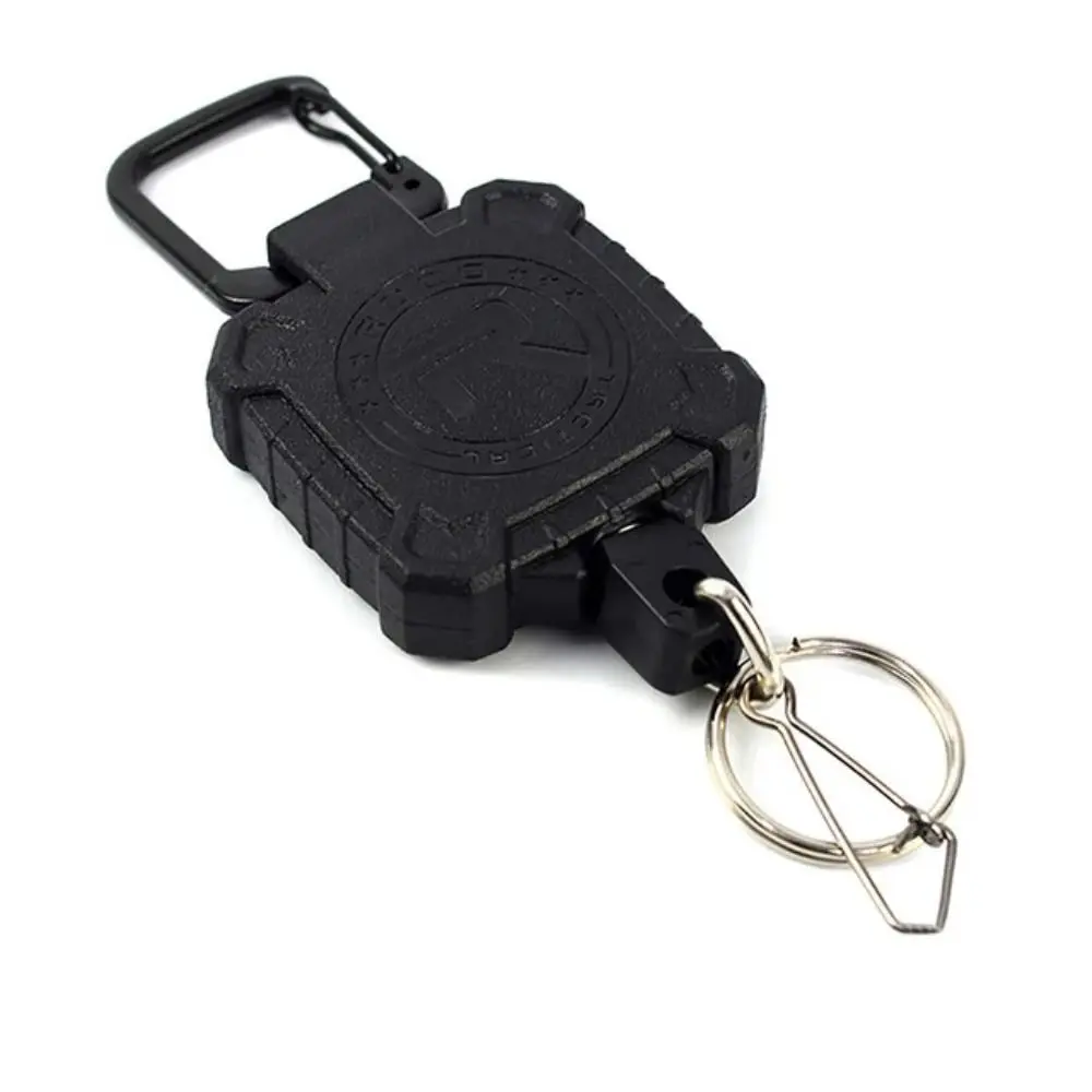 

Steel Wire Rope Retractable Keychain High Strength Multi-Function Easy-to-pull Buckle Elastic Anti-theft Badge Holder