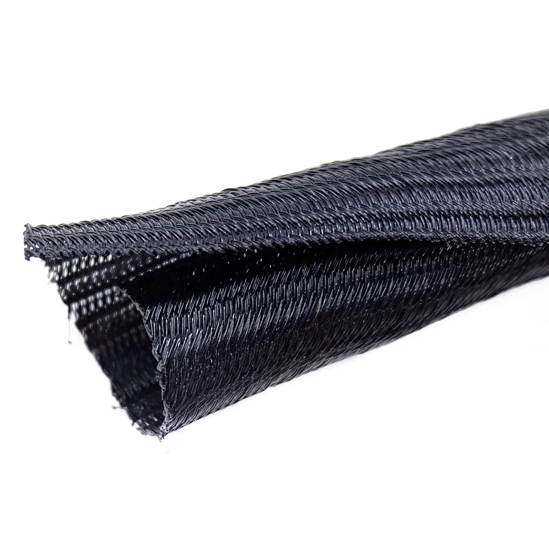 Uitbreidbaar Kabel Mouwen Zelf Gesloten Pet Gevlochten Management Auto Line Overlapt Flexibele Loom Split Buis Wire Wrap Organizer