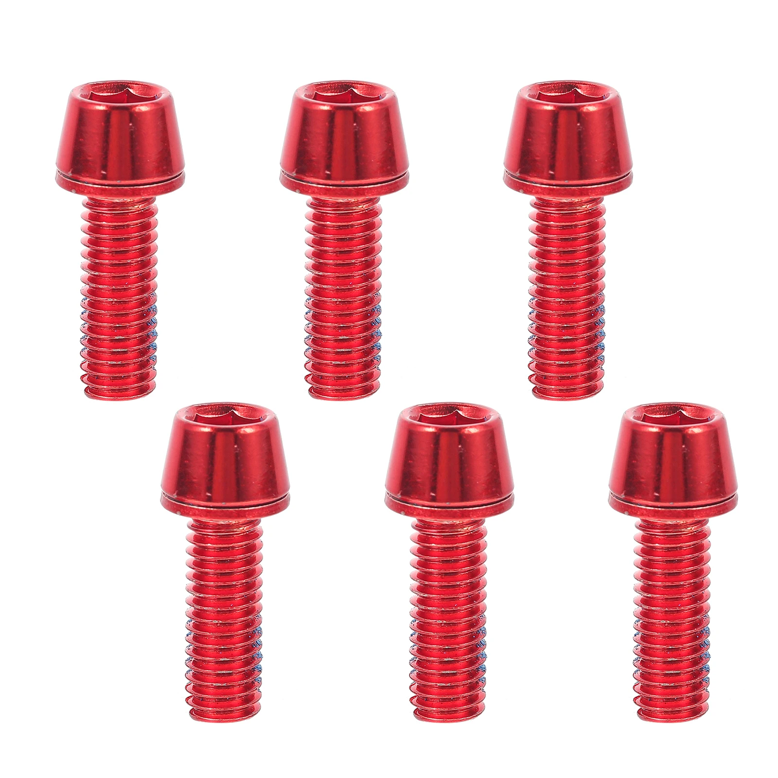 

6pcs Titanium Alloy Screws for Bike Disc Brake Kit Rotor Bolts Anti-oxidation Cycling Supplies Long Service Life Safe Durable