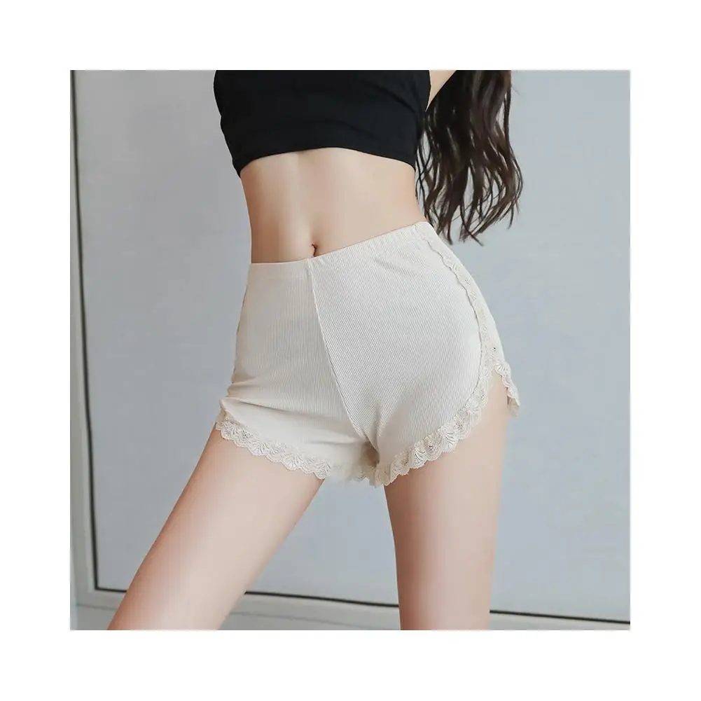 Lace Safety Short Pants Thin Solid Women Home Sleeping Safe Female Shorts Underwear Boxer Underpants Seamless Shorts Linger I1a4