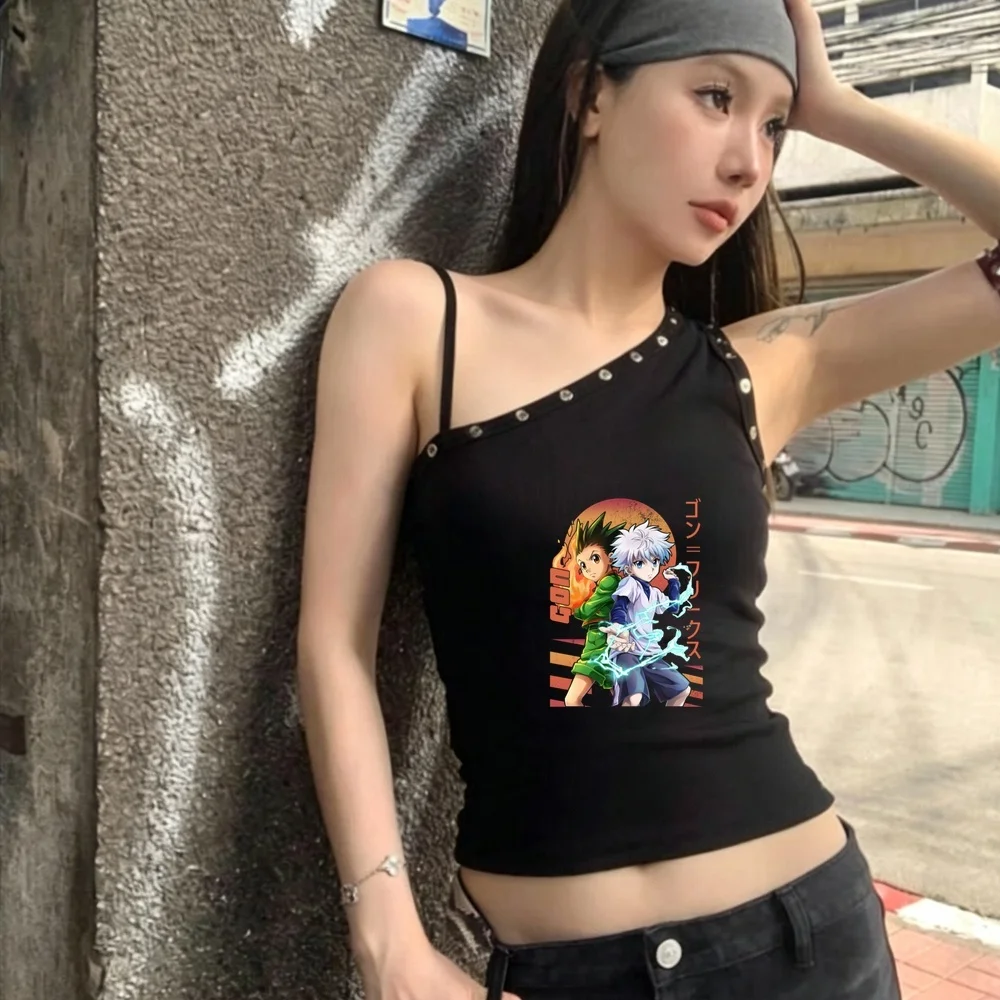 Hunter x Hunter cropped top ladies anime vintage alternative  t-shirt anime cutecore emo party graphic