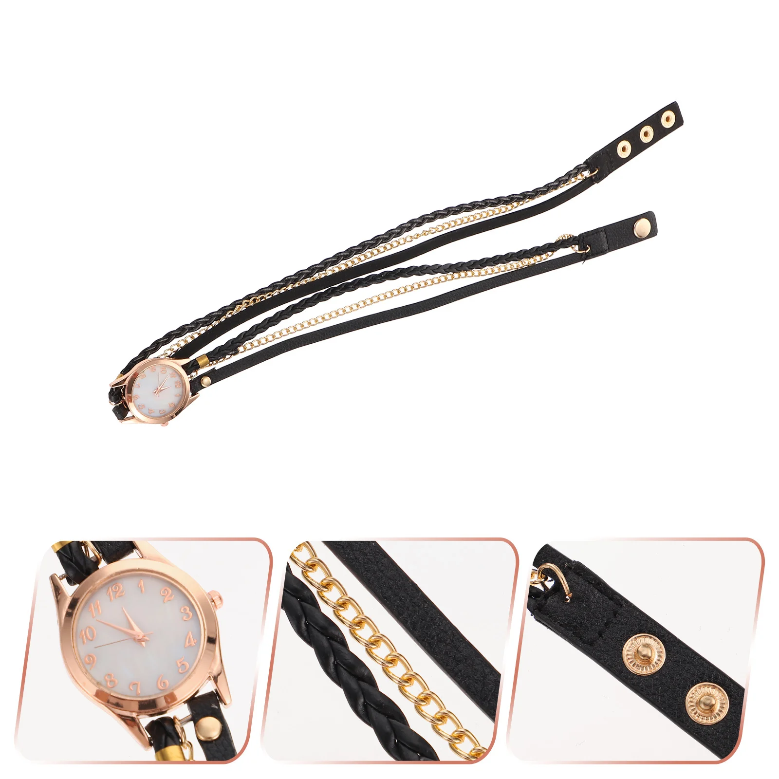 

Women'S Quartz Watch Delicate Braid Strap Daily Bracelet Wrist Chain For Party Birthday Festival Gift Lady Timepiece