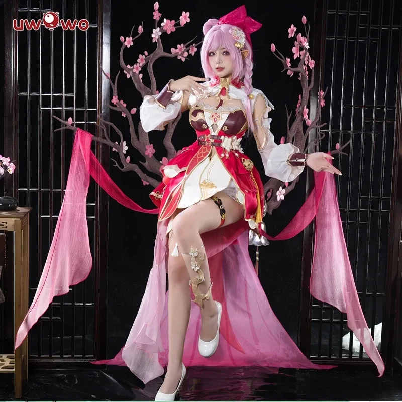 

aa124LQIN STOCK UWOWO Game Honkai Impact 3 Elysia Peachy Spring Herrscher of Human Ego Косплей Костюм