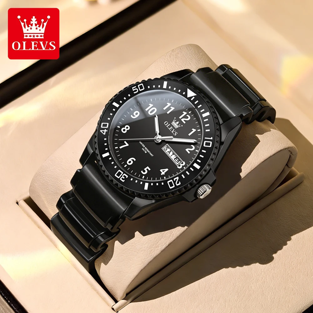 OLEVS Student Quartz Watch Waterproof Luminous Date Week Casual Sports Wristwatch for Teenagers Boys Girls School Daily Use 2703
