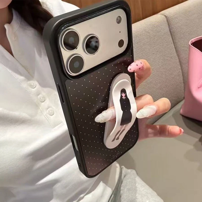 الكورية INS العصرية الراقية البولكا نقطة فتاة الفرقة المعونة جراب هاتف آيفون 17 برو ماكس الهواء 16 15 14 13 12 11 برو ماكس زائد Y2K غطاء #1