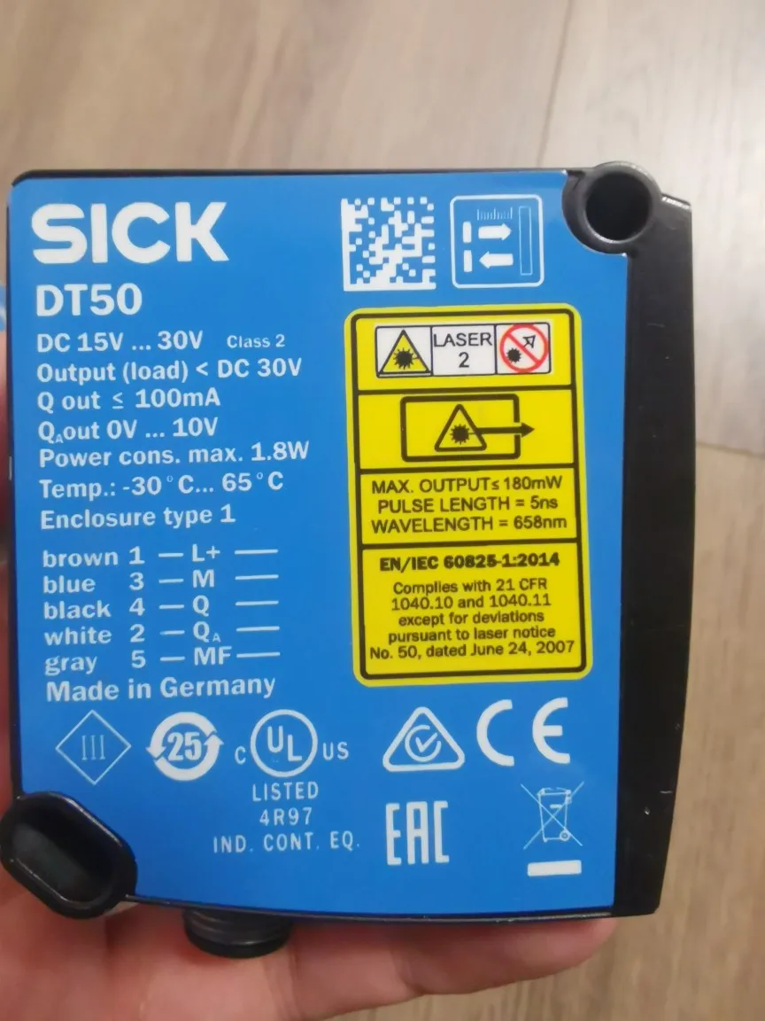 

Для лазерного датчика среднего диапазона